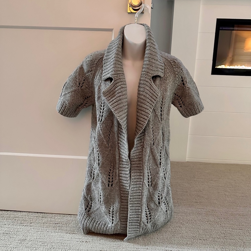 THEORY Artisan Knit Open Front Sweater Sz S NWT $315